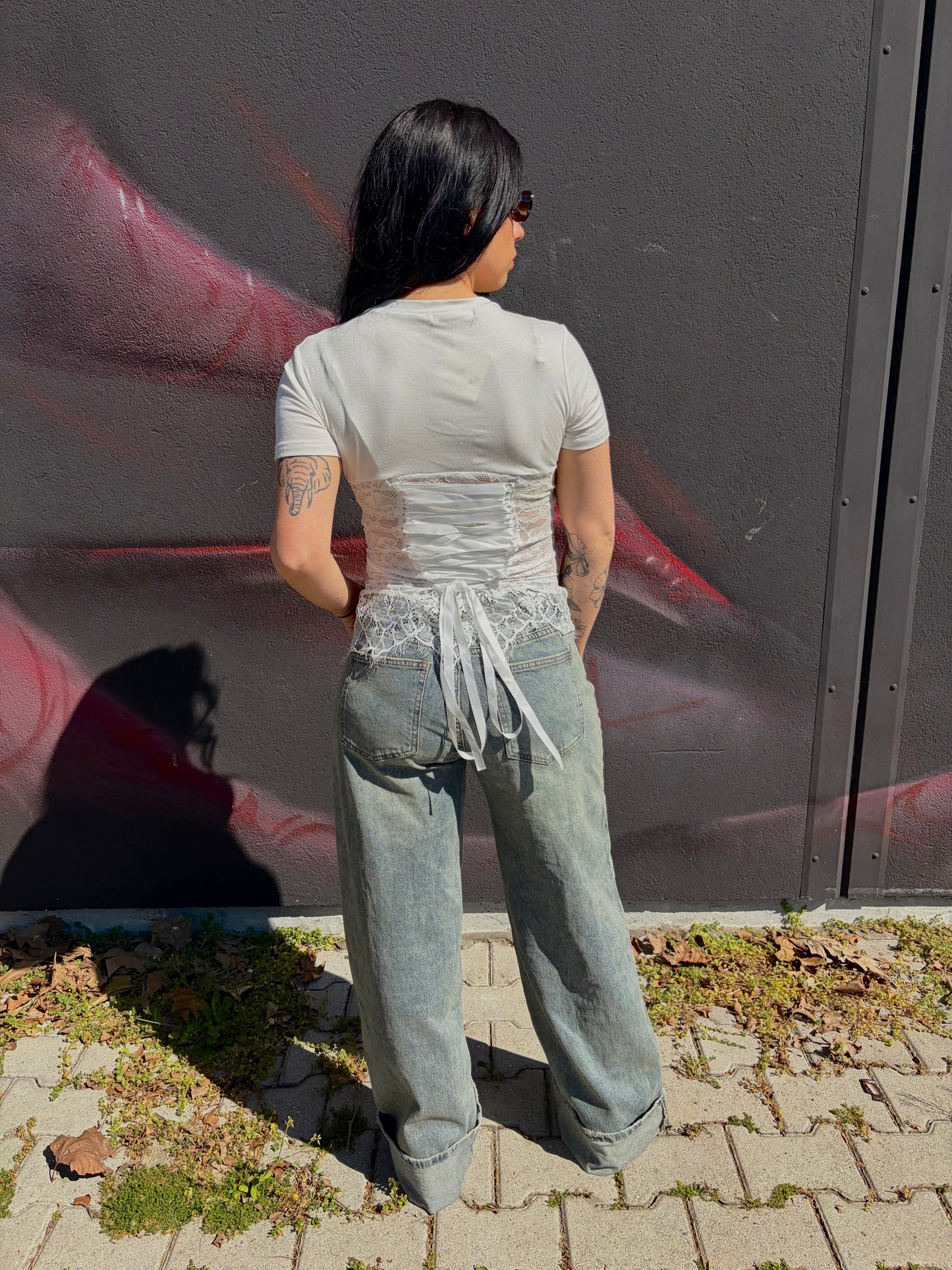 T-SHIRT NIKI PIZZO BIANCO