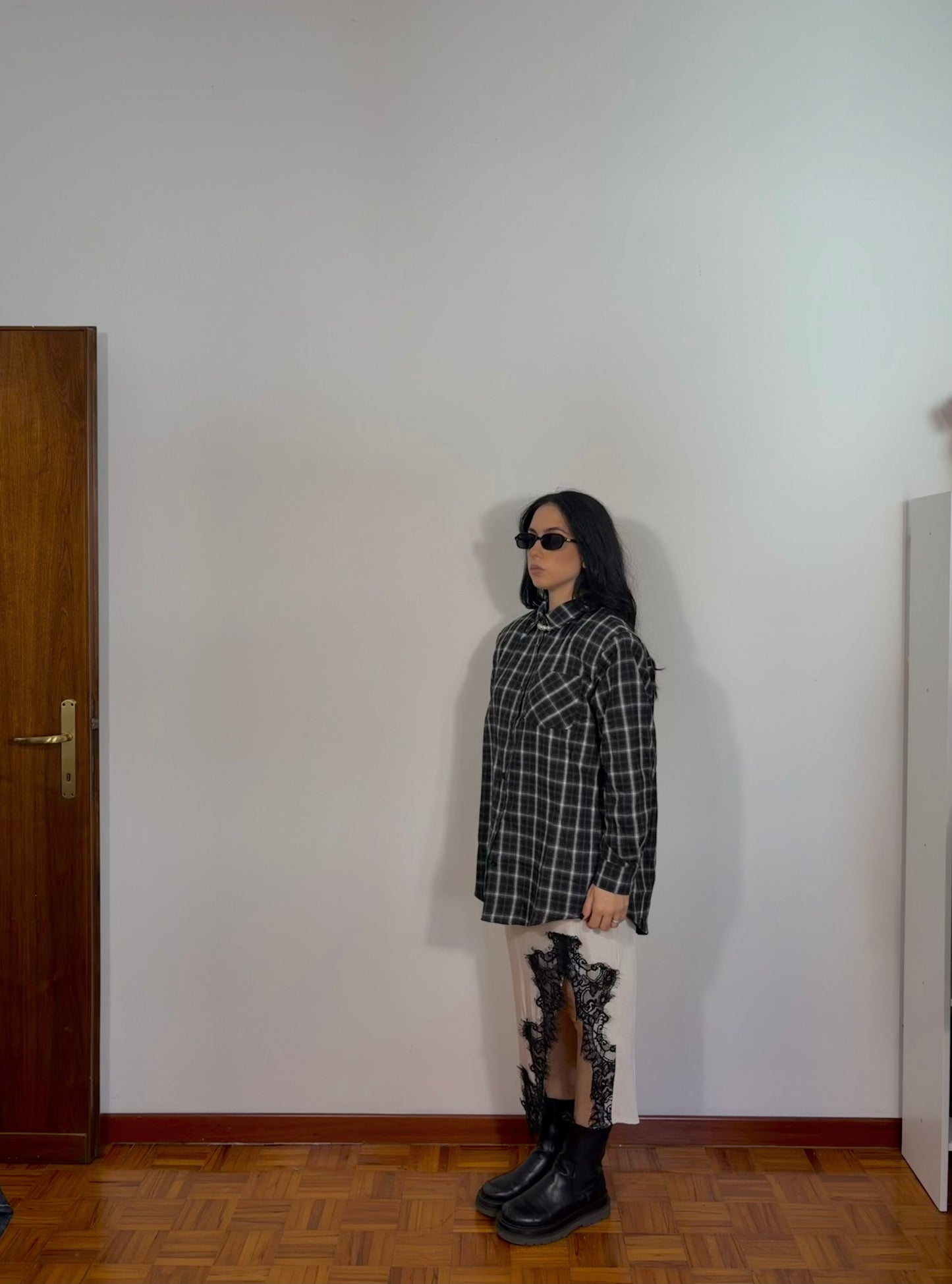 CAMICIA SCOZZESE NERA