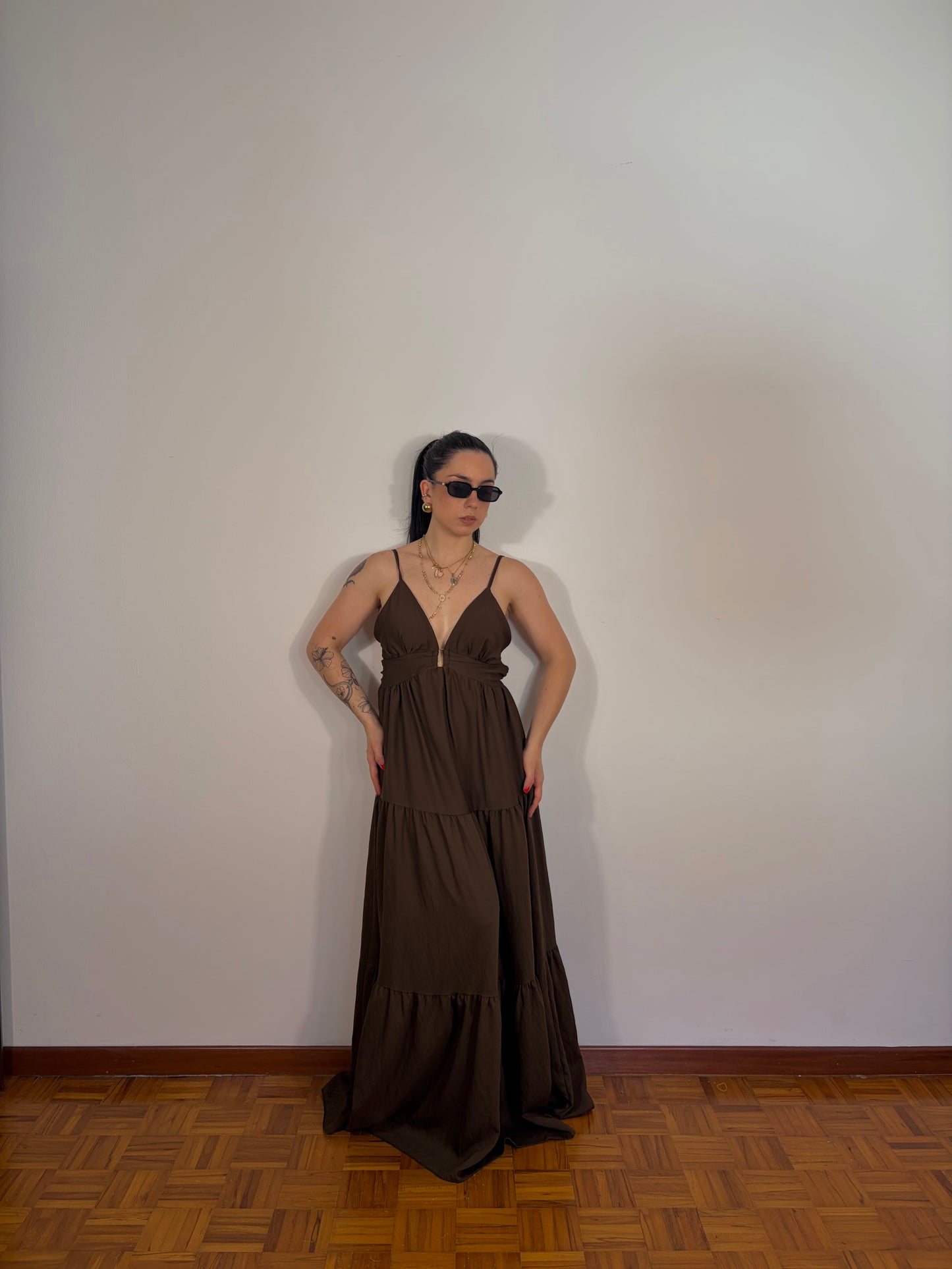DRESS LUNGO CIOCCOLATO