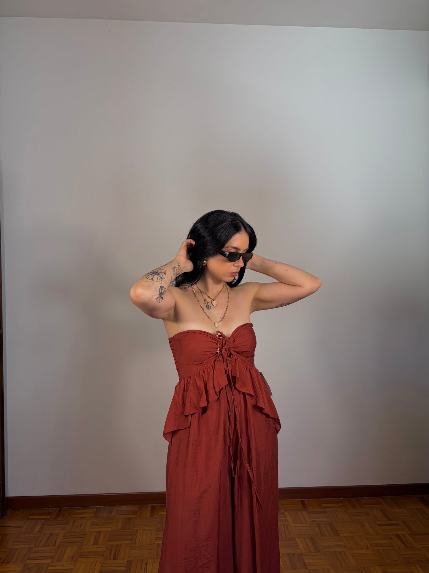 JUMPSUIT ROSE TERRACOTTA