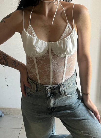 Body pizzo bianco
