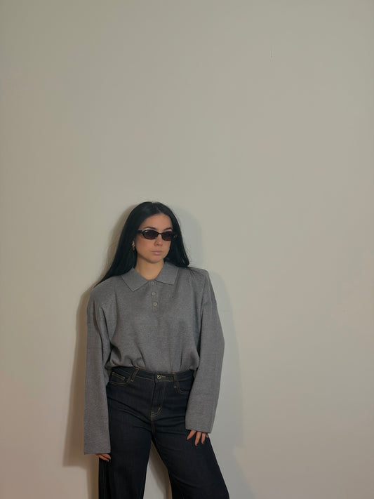 MAGLIONE POLO GRIGIO