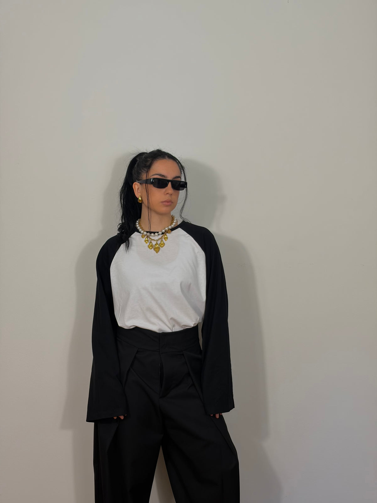 MAGLIA BICOLOR BLACK