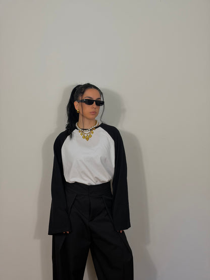 MAGLIA BICOLOR BLACK