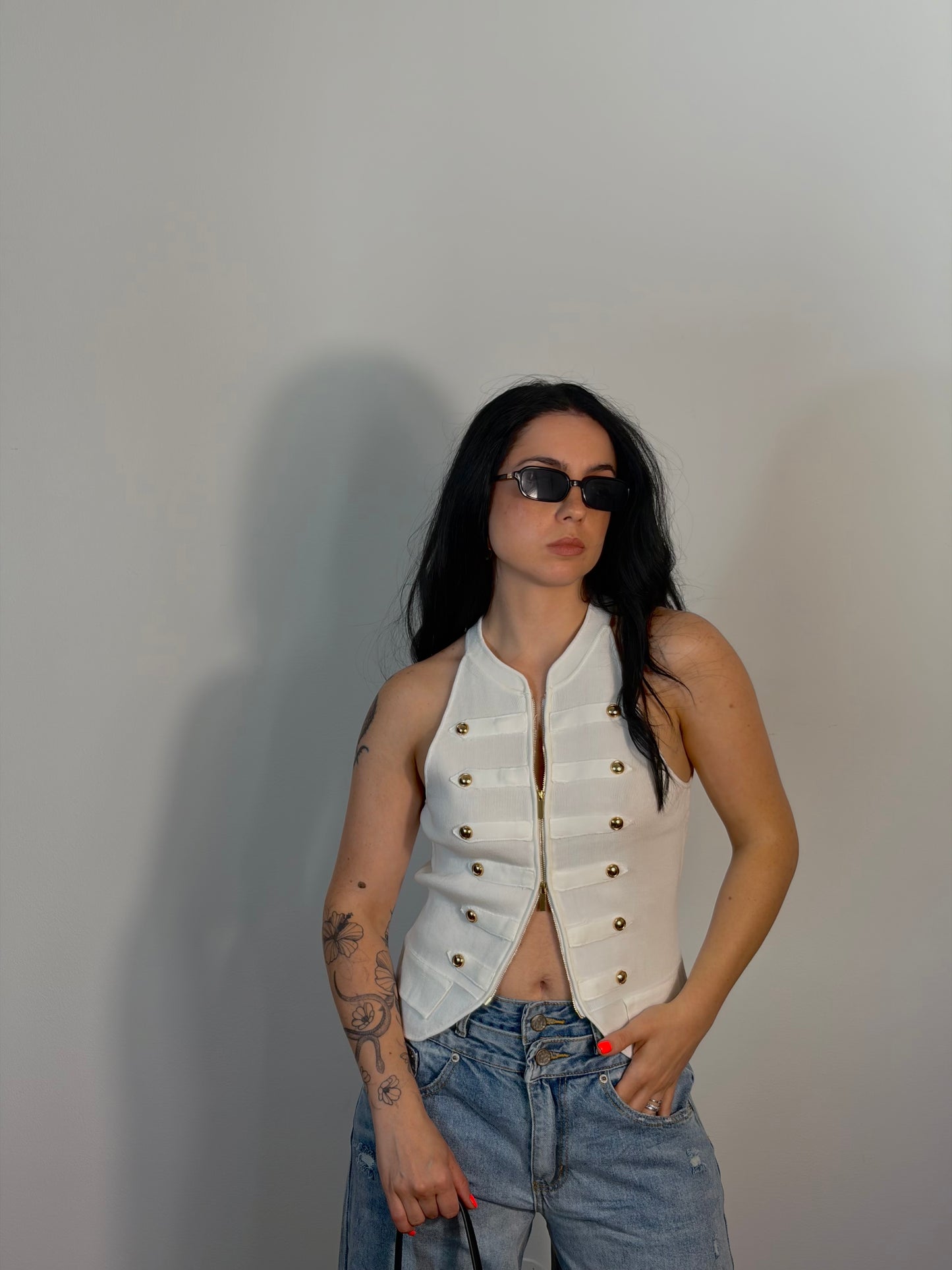 GILET NAPOLETANE WHITE