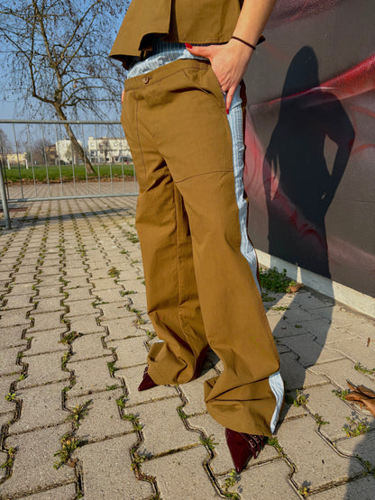 PANTALONI WIDE-LEG COMBINATI BY LUMINA