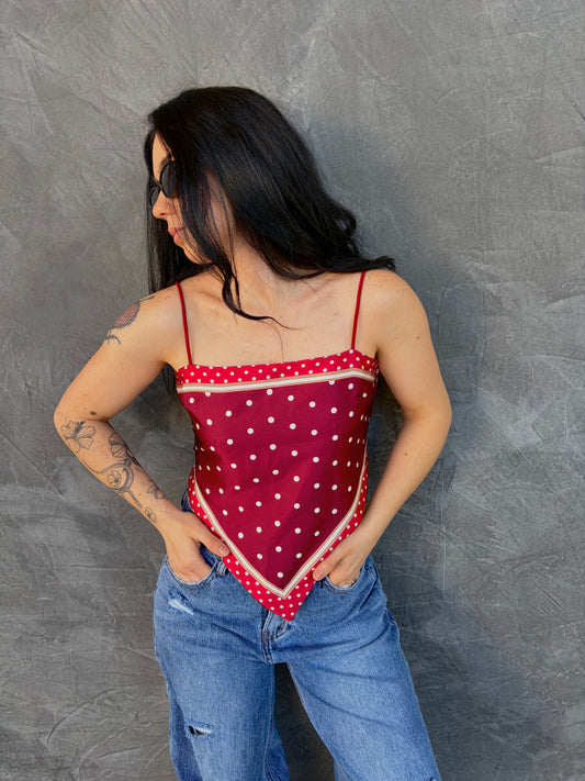 TOP BANDANA BORDEAUX