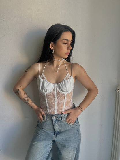 Body pizzo bianco