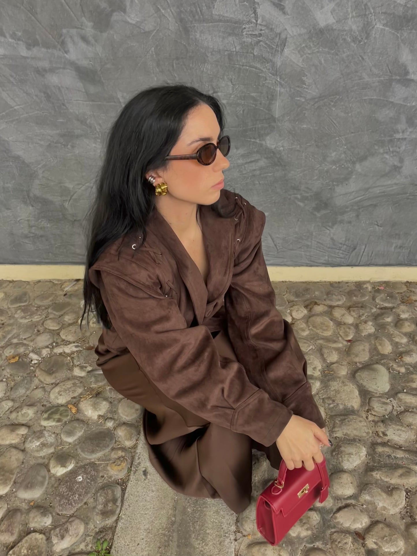 GIACCA SUEDE CIOCCOLATO