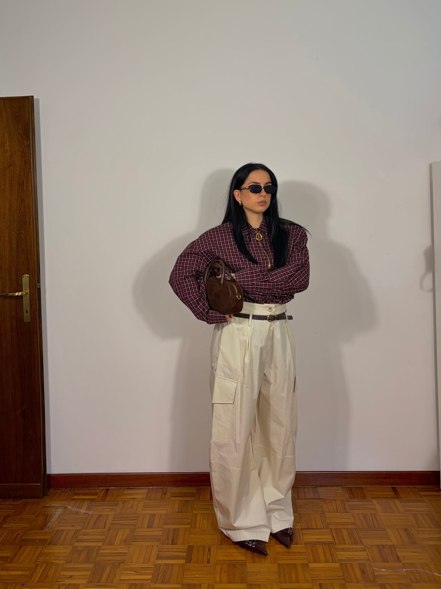 PANTALONE CARGO BIANCO