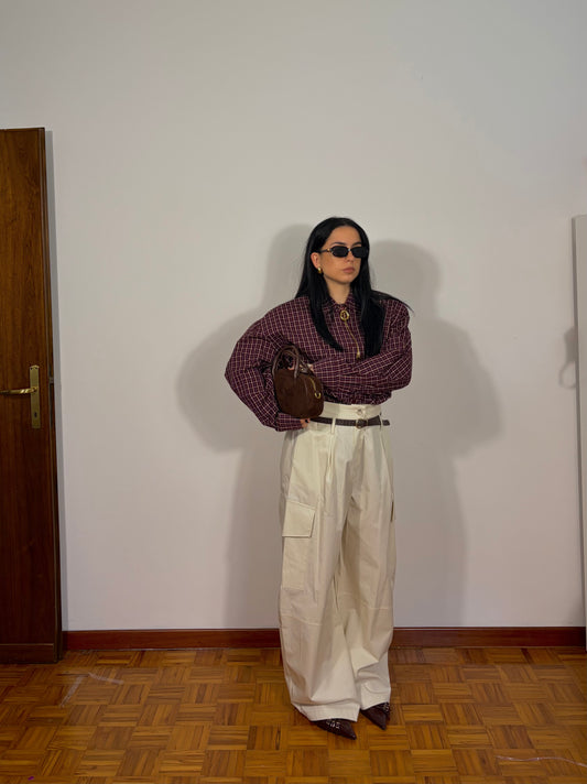 PANTALONE CARGO BIANCO