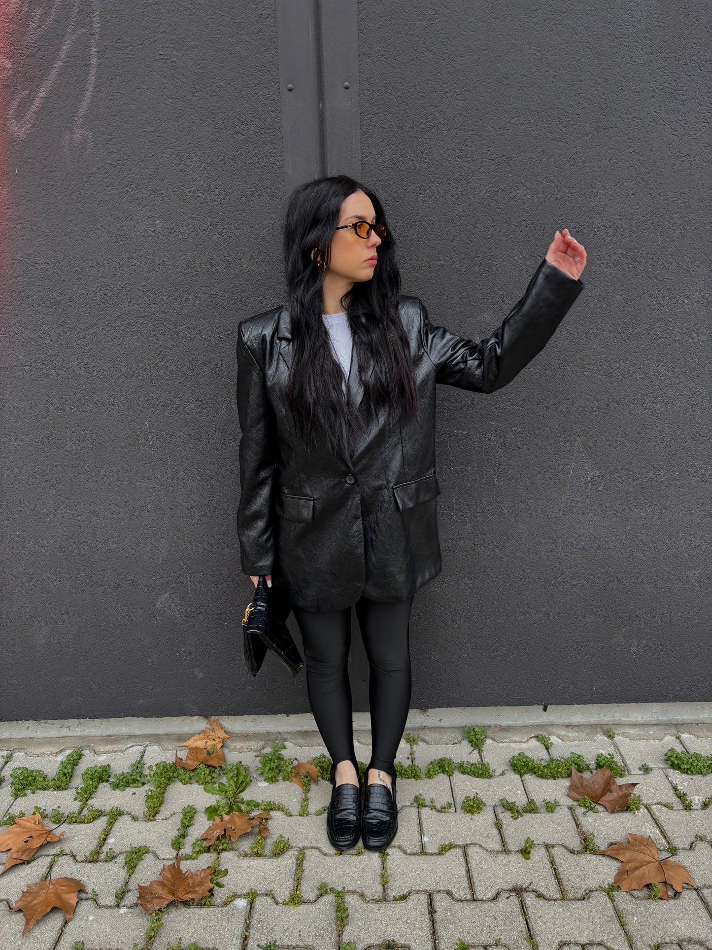 BLAZER ECOPELLE NERO