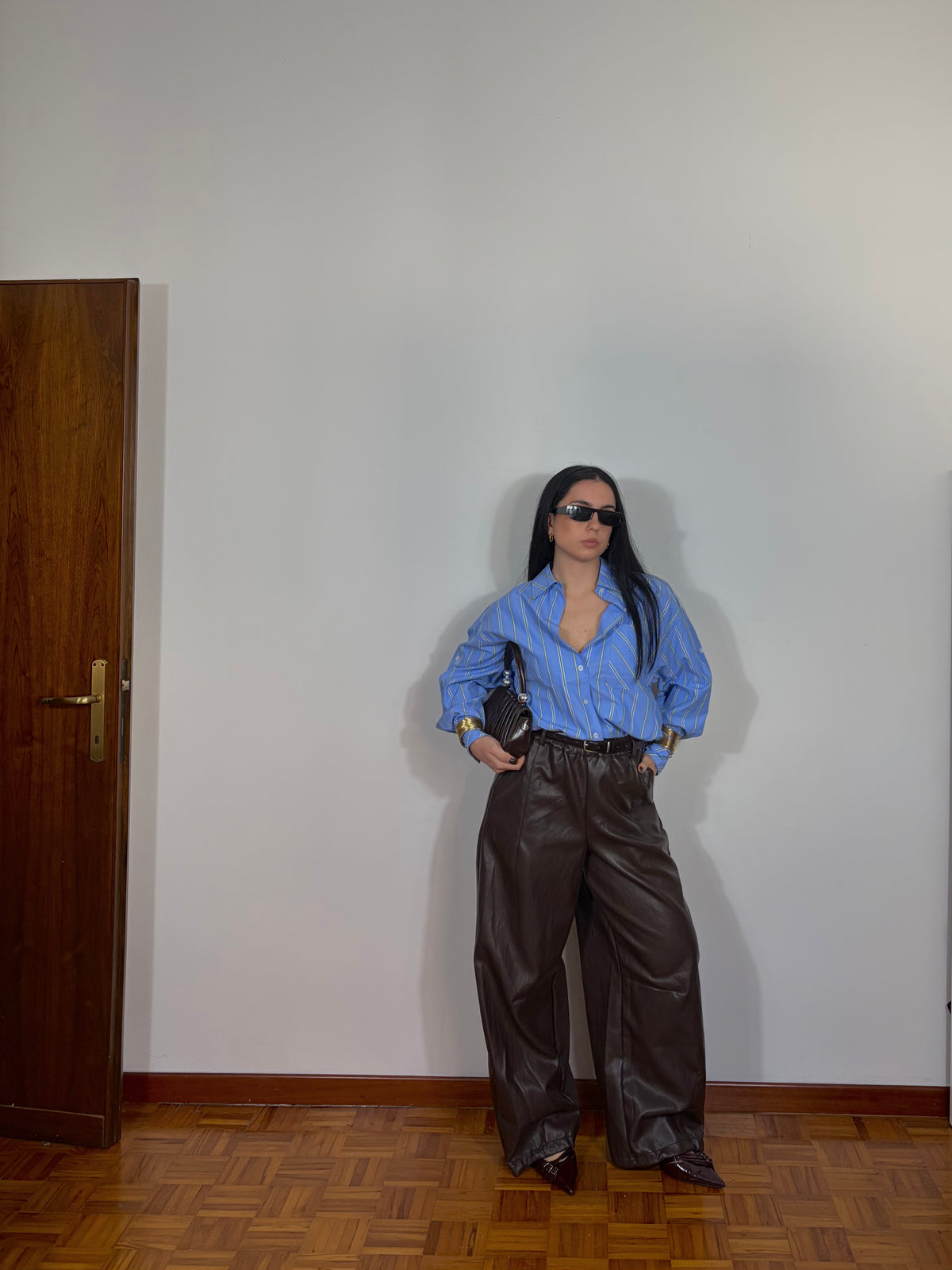 PANTALONE ECOPELLE CIOCCO
