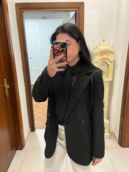 Blazer nero in figura