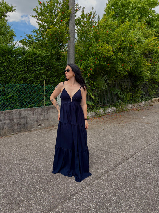 DRESS LUNGO BLU NOTTE