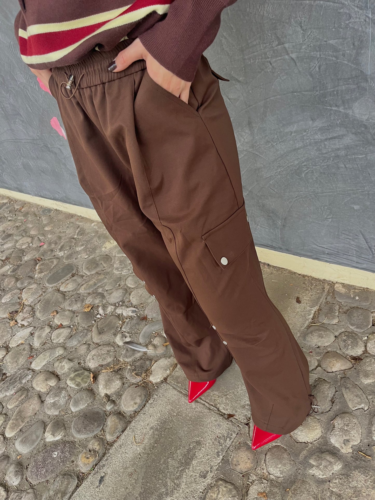 PANTALONE CARGO MARRONE