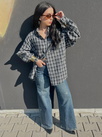 CAMICIA FLANELLA NERA