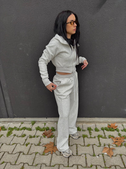COORDINATO TUTA GRIGIO CHIARO