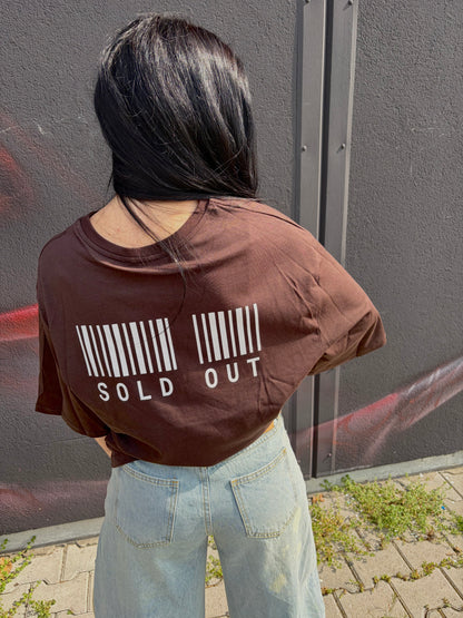 T-SHIRT SOLD OUT MARRONE