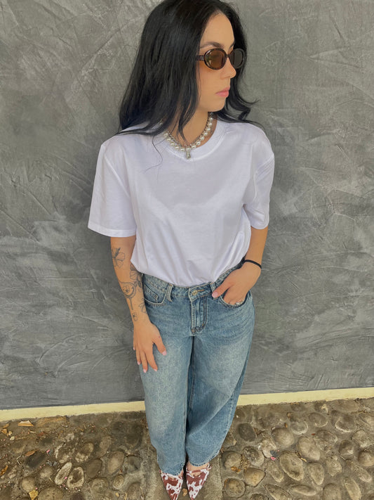 T-SHIRT BASICA BIANCA