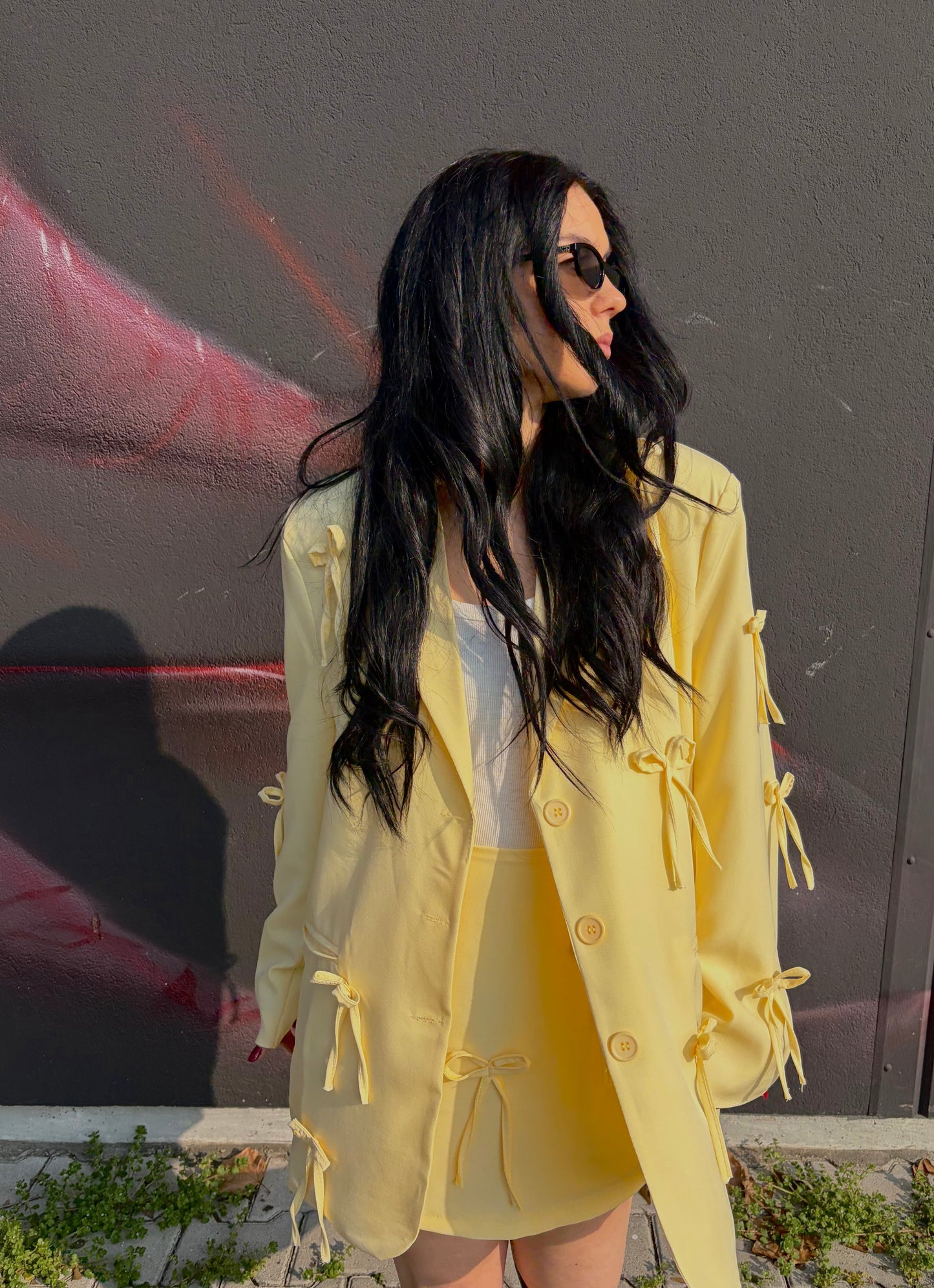 COORDINATO FIOCCO GIALLO