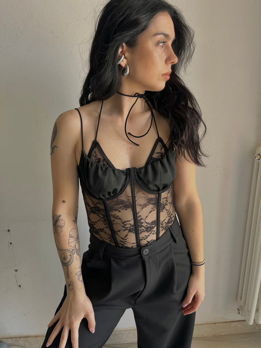 Body pizzo nero