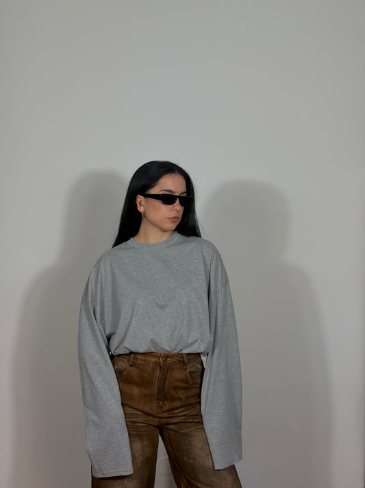 MAGLIA OVERSIZE GRIGIA