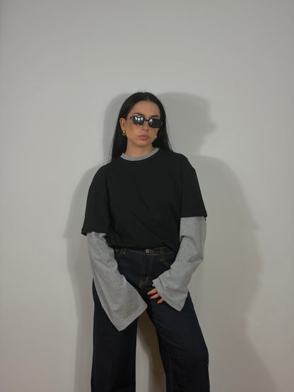 MAGLIA LAYERING NERO