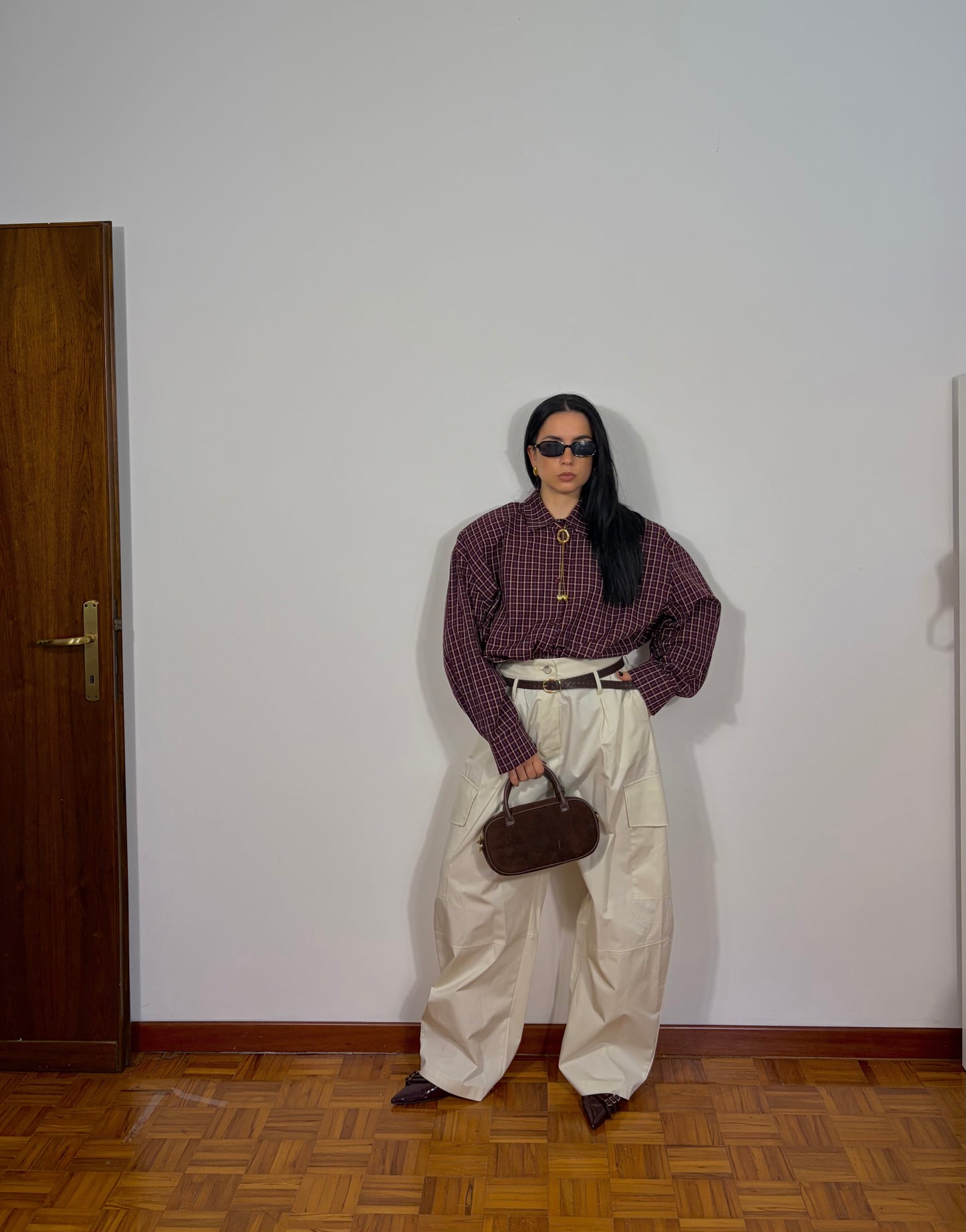 PANTALONE CARGO BIANCO