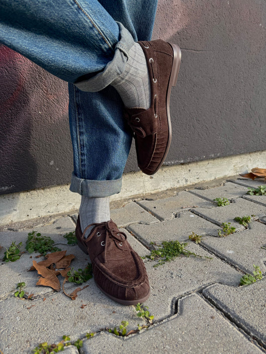 MOCASSINO SUEDE CIOCCOLATO SCURO