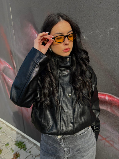 CHIODO/BOMBER ECOPELLE NERO