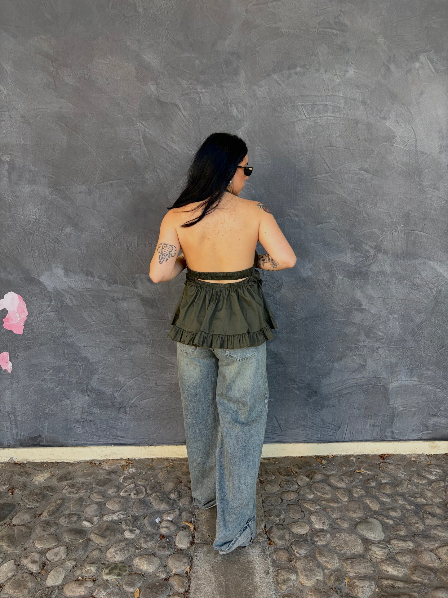 TOP CLODETTE VERDE MILITARE