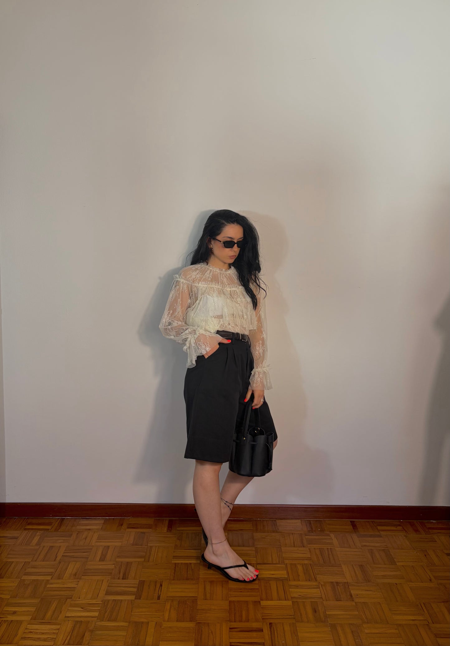 MAGLIA PIZZO PANNA