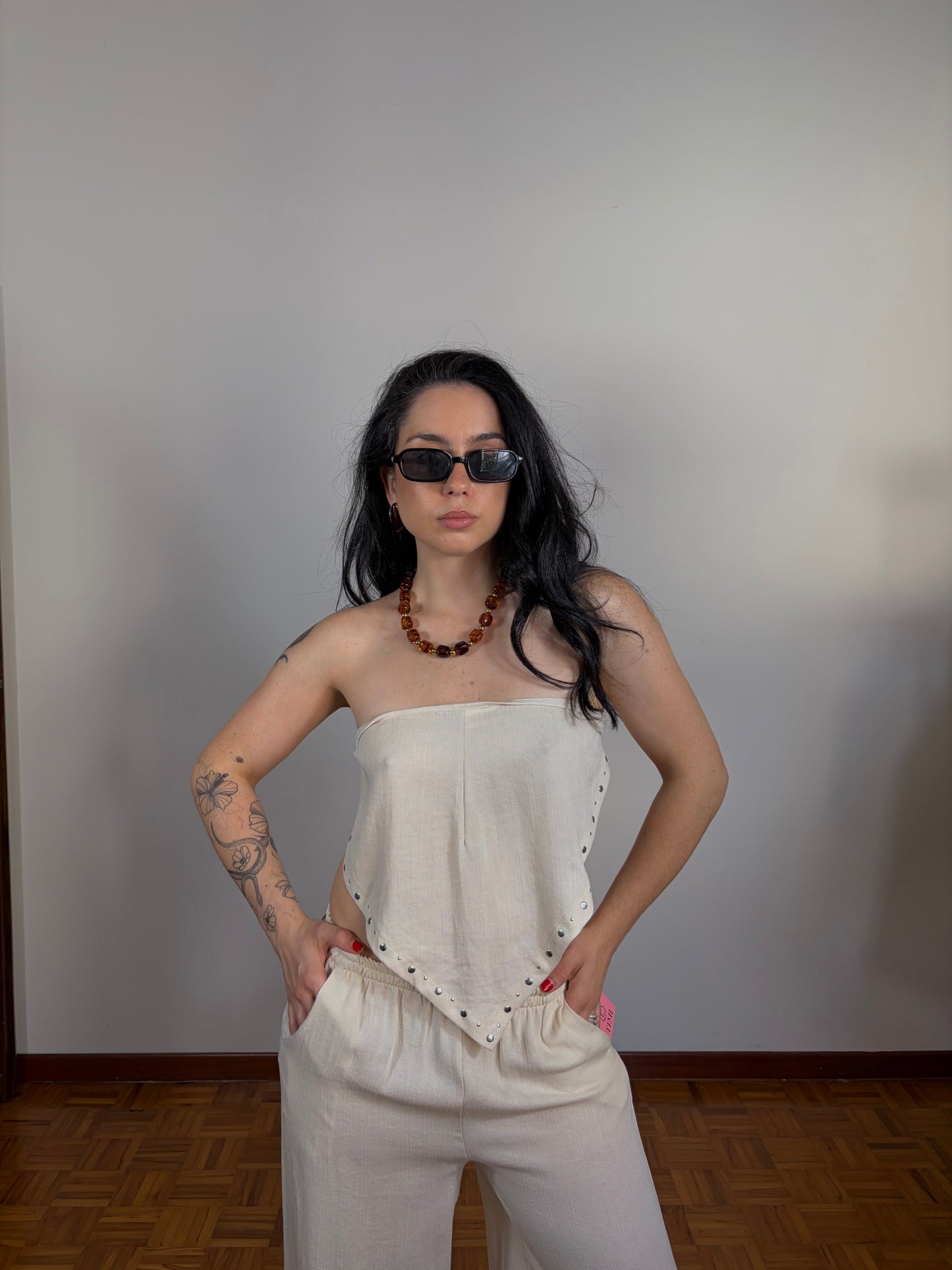 COORDINATO/PANTALONE TENERIFE PANNA