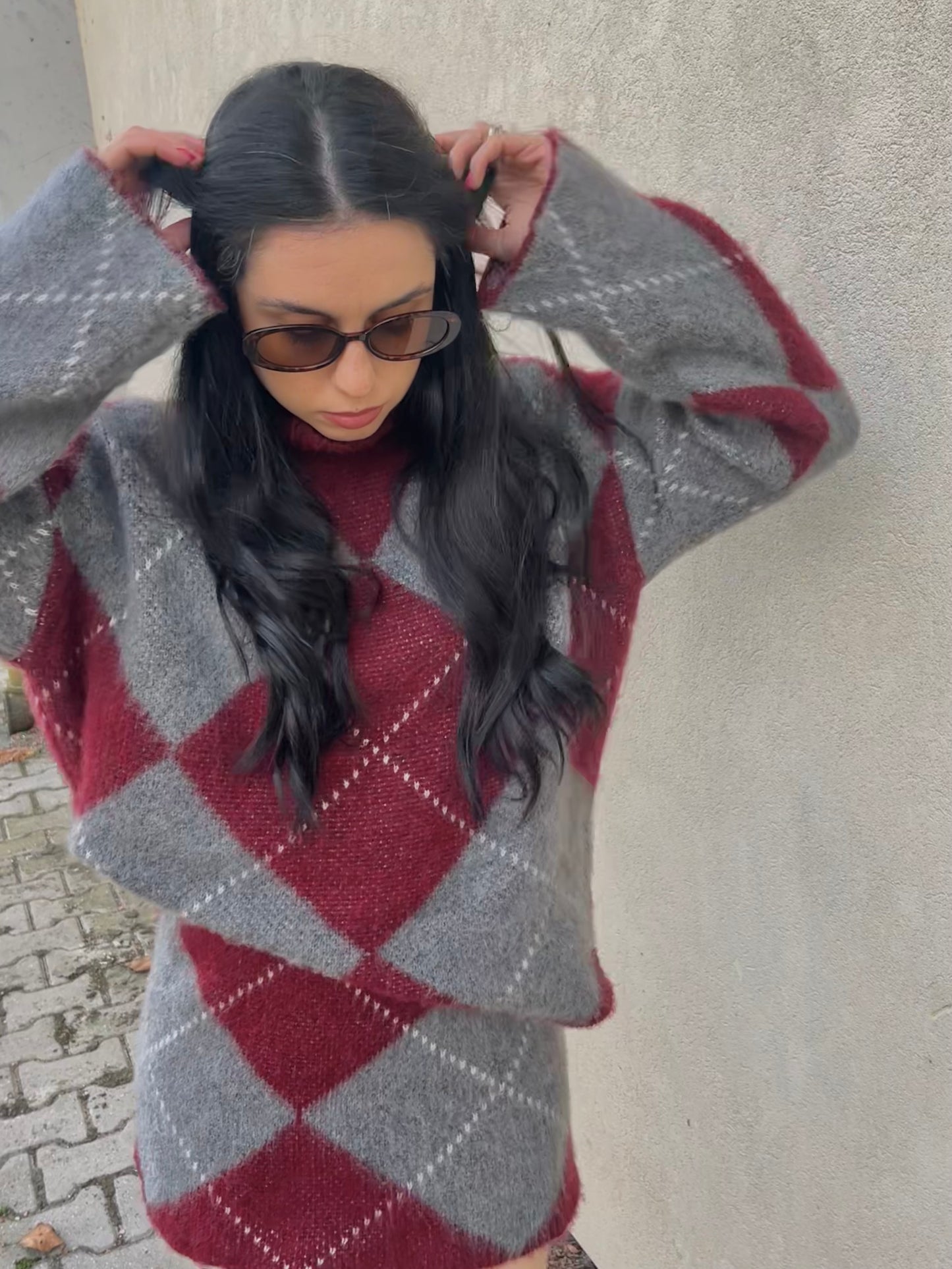 COMPLETO IN LANA MAGLIONE E GONNA