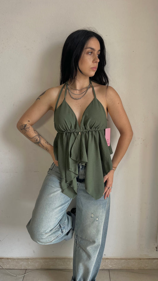 Top Denise verde