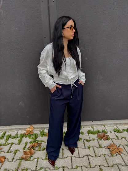 PANTALONE SARTORIALE BLU NOTTE