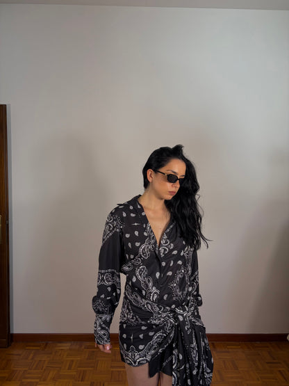 COMPLETO CAMICIA E GONNA PAREO BLACK