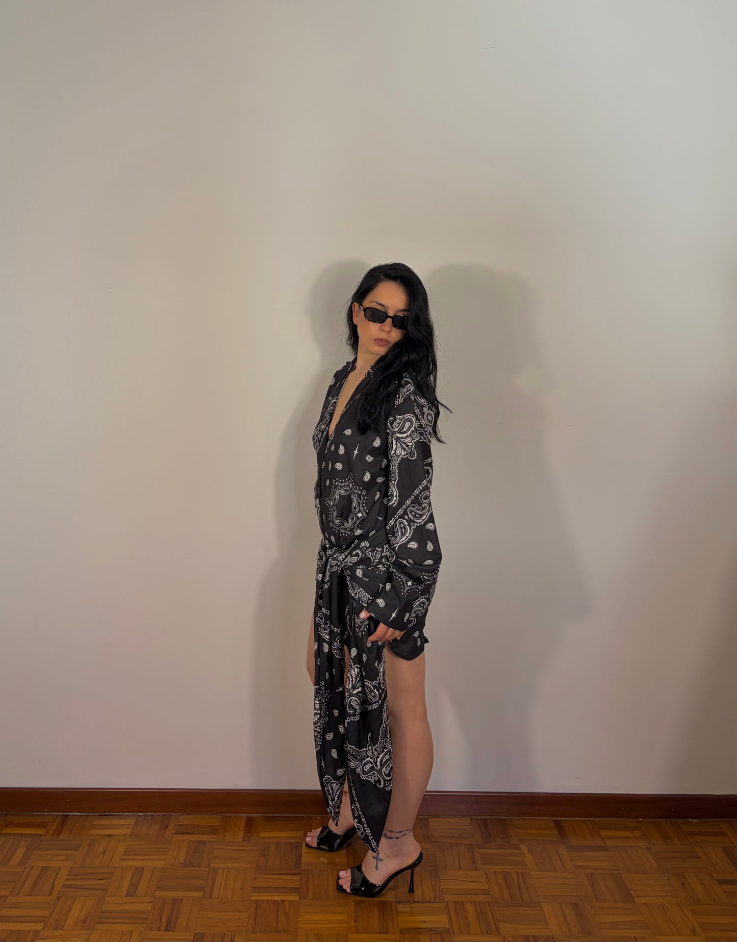 COMPLETO CAMICIA E GONNA PAREO BLACK