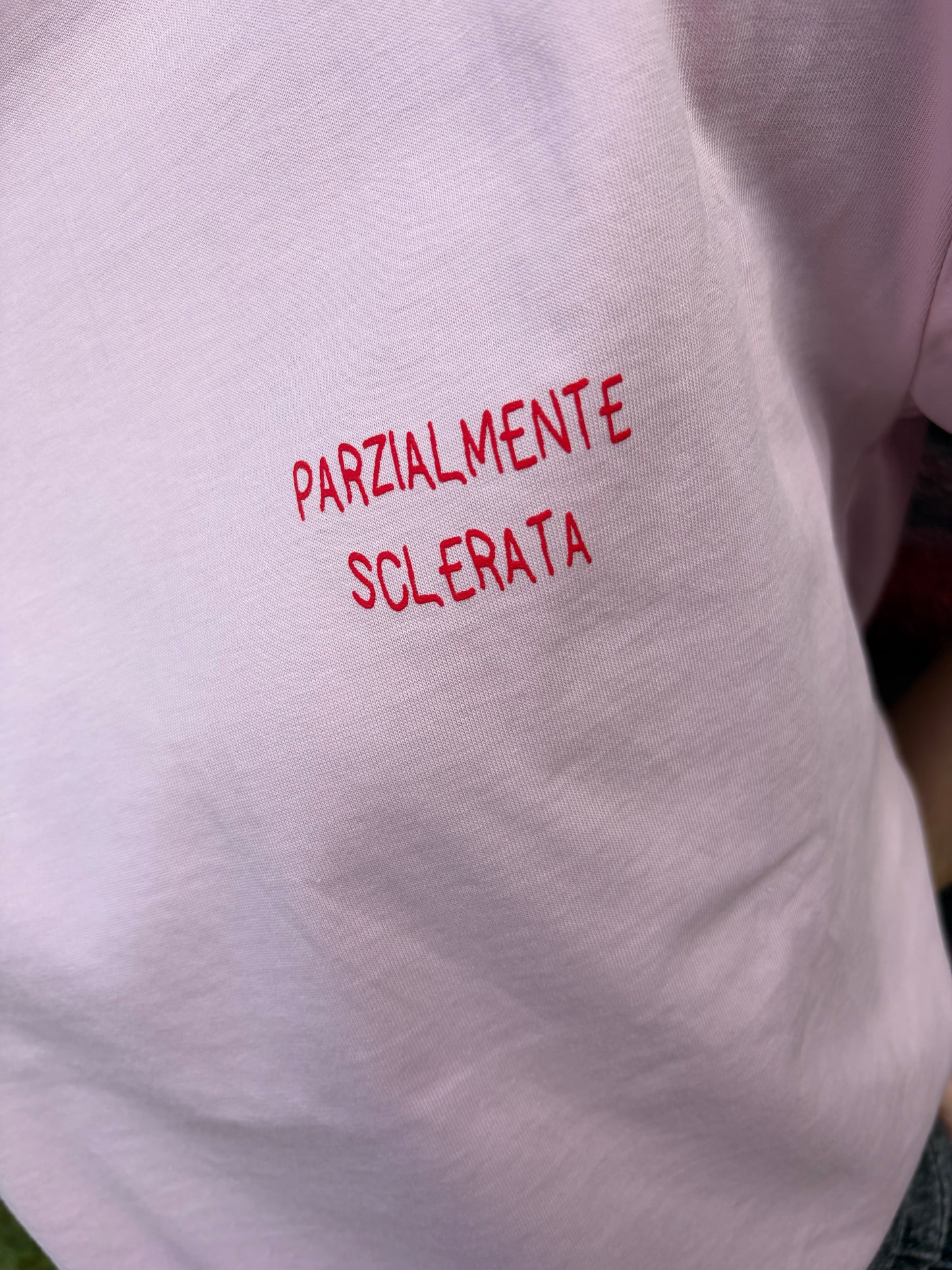 T-SHIRT PINK PARZIALMENTE SCLERATA