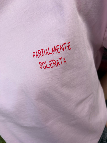 T-SHIRT PINK PARZIALMENTE SCLERATA
