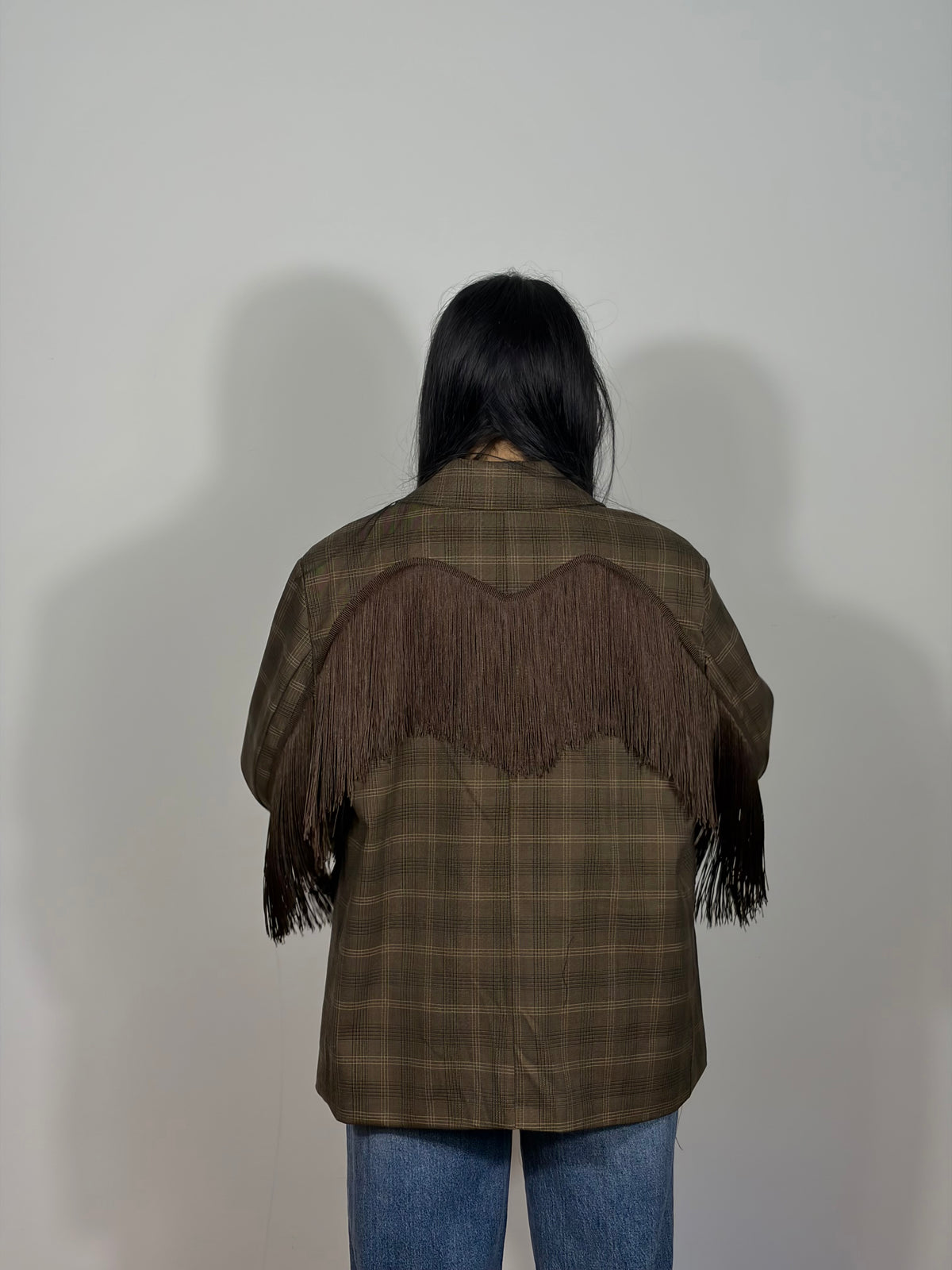 BLAZER FRANGE MARRONE