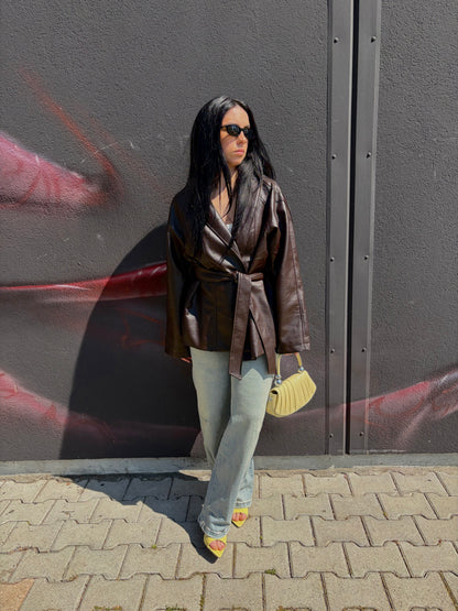 GIACCA KIMONO ECOPELLE