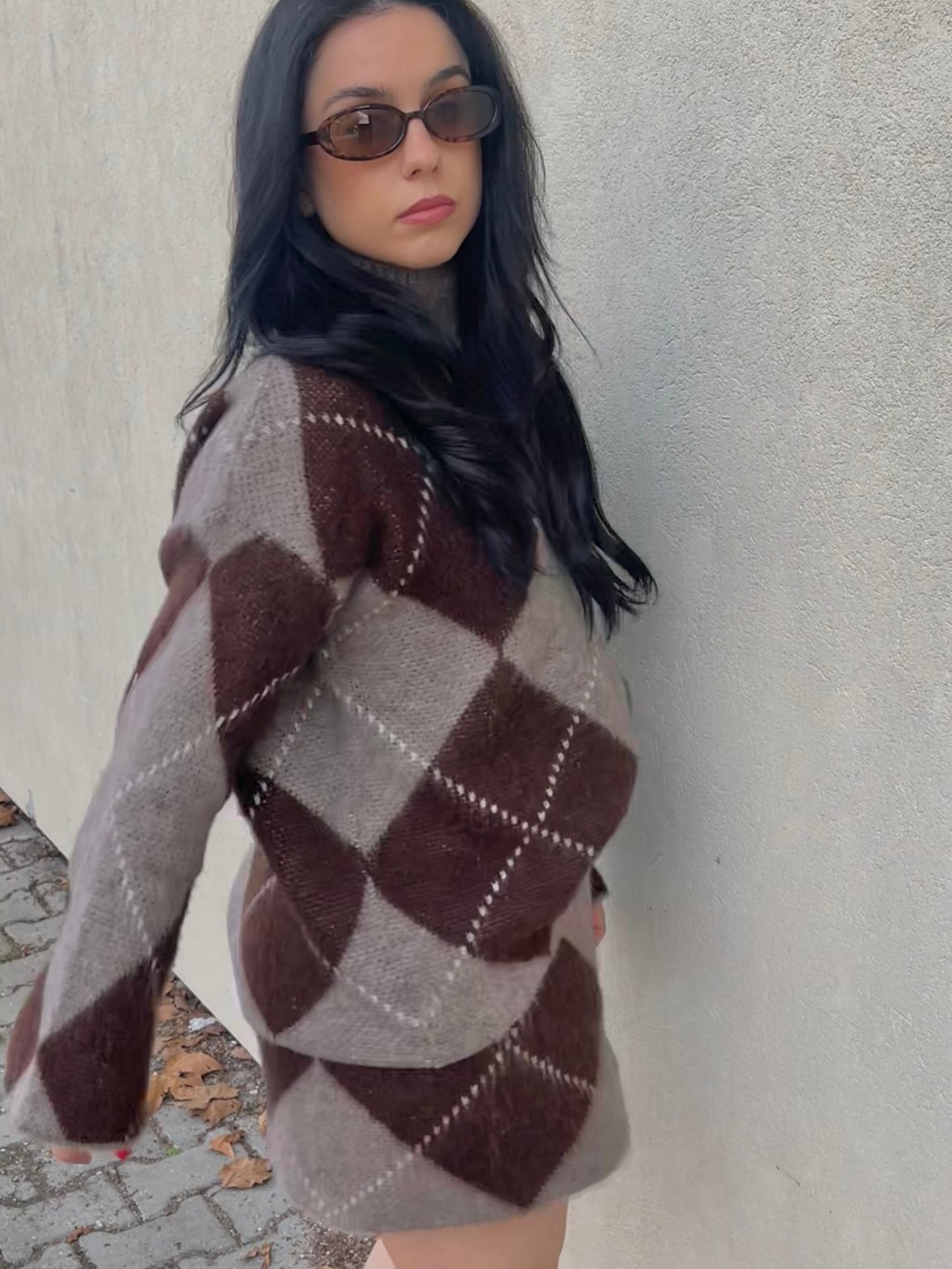 COMPLETO IN LANA MAGLIONE E GONNA