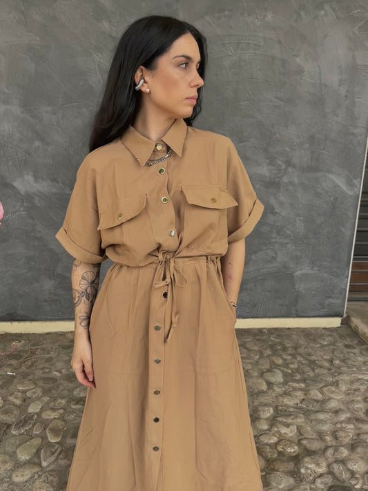 Abito Zoe marrone caramello