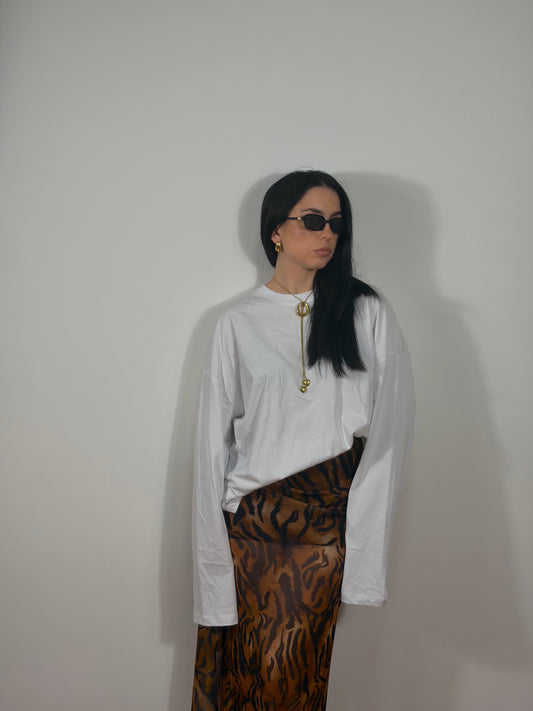 MAGLIA BASICA BIANCA OVER