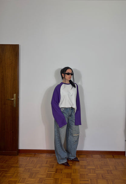 MAGLIA BICOLOR PURPLE