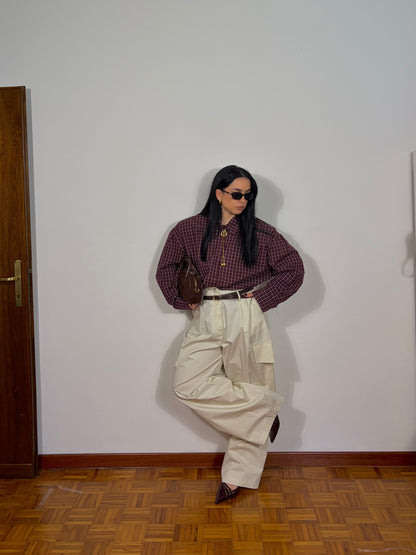 PANTALONE CARGO BIANCO
